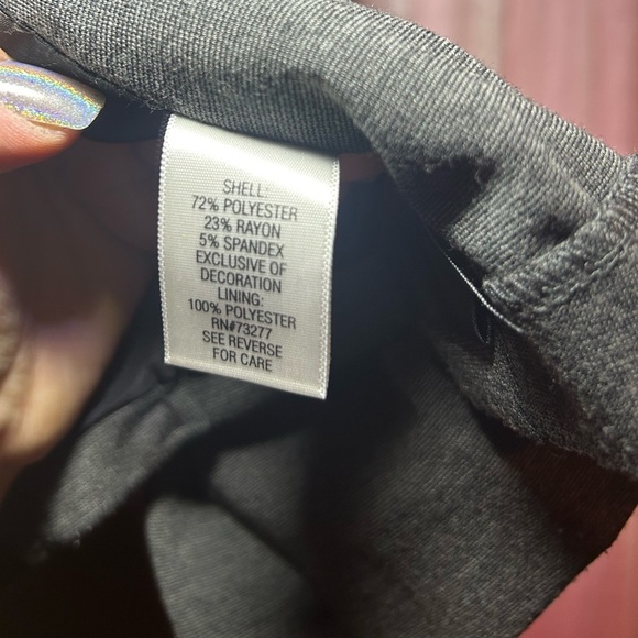 Apt. 9 Women's Gray Charcoal Heather Zip Jacket small Flare Hem ButtonsNWOT - Picture 5 of 6